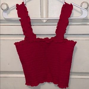 Hollister Red Crop Tank Top